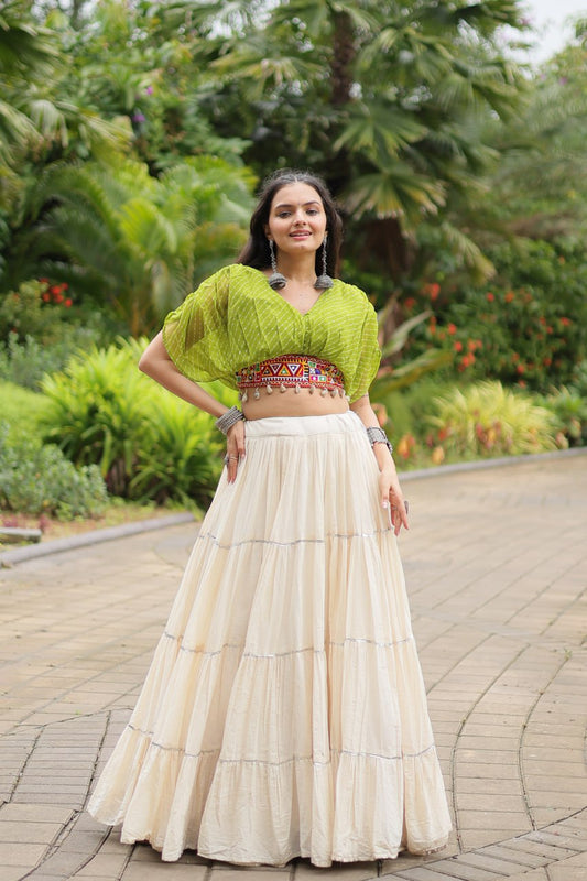 Adorable Designer Readymade Cotton Lehenga choli Set For Women