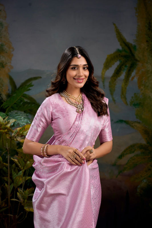 Kanjivaram Zari Weaving Work Saree