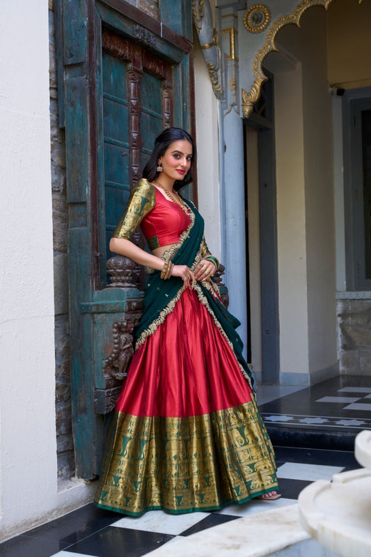 Tarika Narayan Pattu South Indian Lehenga Set